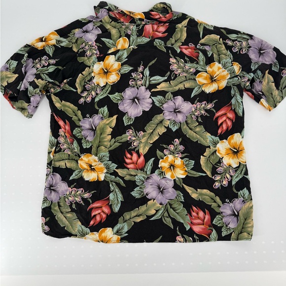 Reyn Spooner Hawaiian Shirt Mens L Floral Plumeria Short Sleeve Button Up Rayon. - Picture 6 of 9